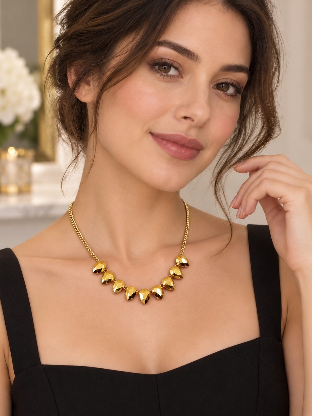 J. Crew Gold-Tone Statement Necklace Like New